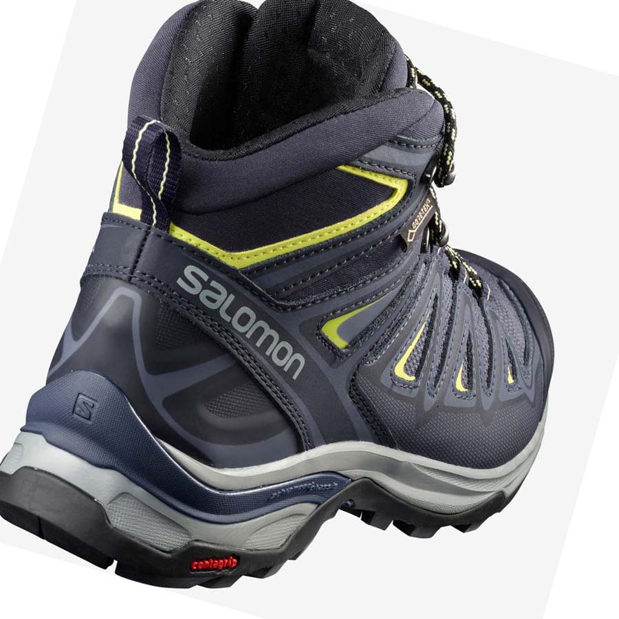 Tenis Senderismo Salomon WoX ULTRA 3 WIDE MID GORE-TEX Mujer Azules | MX 2814TCE